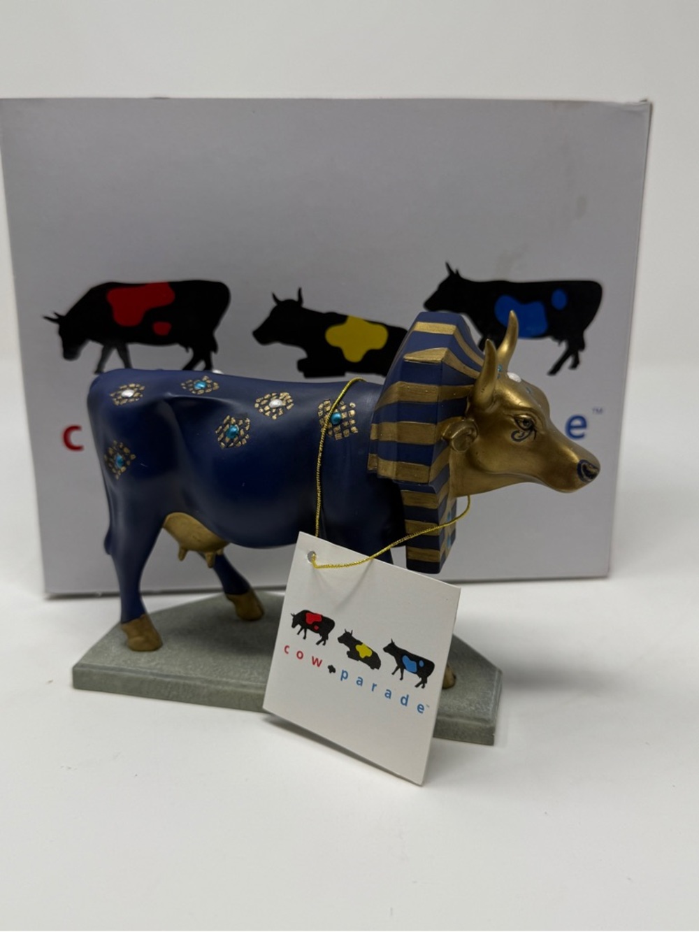 NWT Cow Parade Retired Tutancowmon Cow Figurine #9126